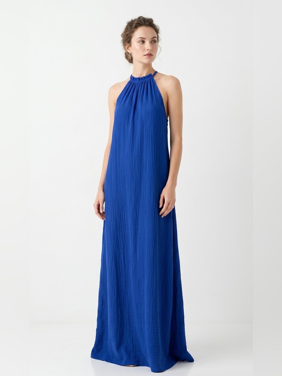 H&M Dresses & Skirts - H&M Halter Maxi Dress in Cobalt